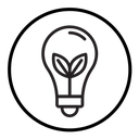 Eco light bulb icon