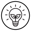 Eco light bulb icon