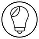 Eco light bulb icon