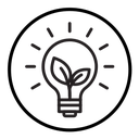 Eco light bulb icon