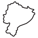 Ecuador Black Outline icon