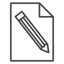 Edit Button Black Outline icon