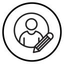 Edit user Black Outline icon
