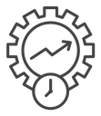 Efficiency Black Outline icon