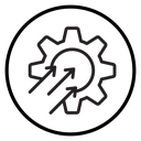 Efficiency Gear Arrows icon