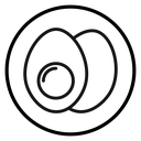 Egg Black Outline icon