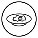 Egg on plate icon