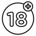 Eighteen plus icon