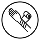 Elastic bandage Black Outline icon