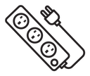 Electric extension cord icon