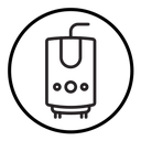 Electric heating boiler icon