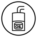 Electric heating boiler Black Outline icon