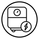 Electric heating boiler icon