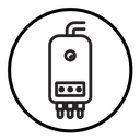 Electric heating boiler icon