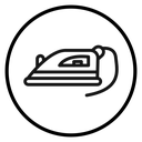 Electric Iron Black Outline icon