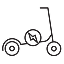 Electric scooter icon