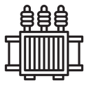 Electric transformer icon