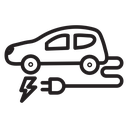 Electric vehicle icon