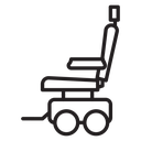 Electric wheelchair scooter icon