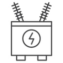Electrical Transformer Unit Black Outline icon