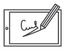 Electronic signature Black Outline icon