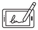 Electronic signature icon