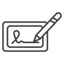 Electronic signature icon