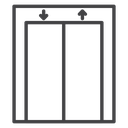 Elevator Door Arrows Black Outline icon