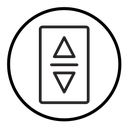 Elevator, lift button icon