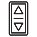 Elevator, lift button icon