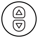 Elevator, lift button Black Outline icon