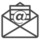 Email At Symbol Black Outline icon