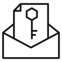 Email security key icon