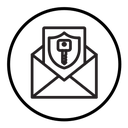 Email security key icon