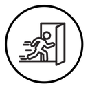 Emergency exit icon
