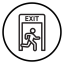 Emergency exit icon