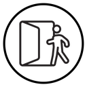 Emergency exit icon