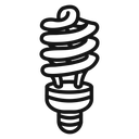 Energy efficiency light bulb icon