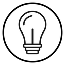 Energy efficiency light bulb icon