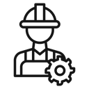 Engineering service Black Outline icon