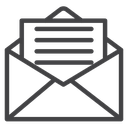 Envelope Black Outline icon