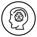 Epilepsy Black Outline icon