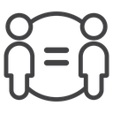 Equality Two People Black Outline icon