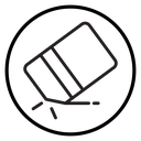 Eraser Black Outline icon