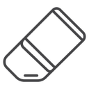 Eraser Black Outline icon