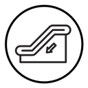 Escalator down icon