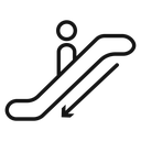 Escalator down icon