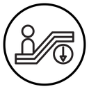 Escalator down icon