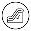 Escalator down icon
