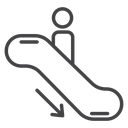 Escalator Black Outline icon